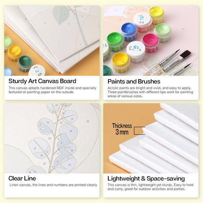 Soft Botanicals – Set of 6 Mini Paintings - miicreative