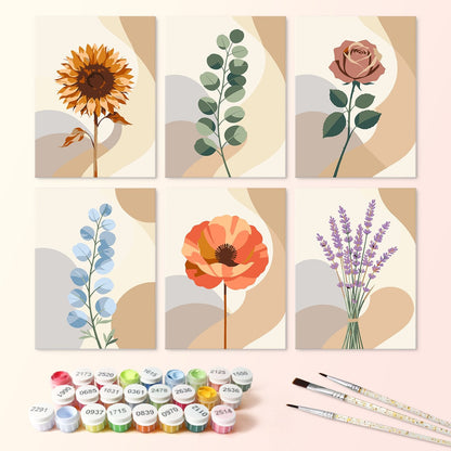 Soft Botanicals – Set of 6 Mini Paintings - miicreative