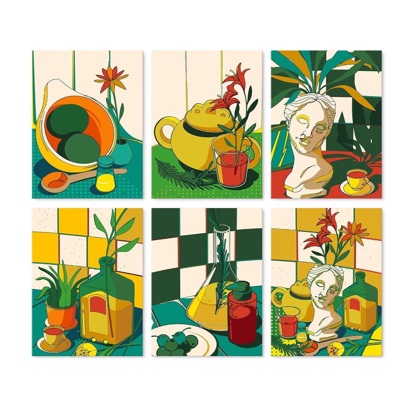 Sunlit Still Life – Set of 6 Mini Paintings - miicreative