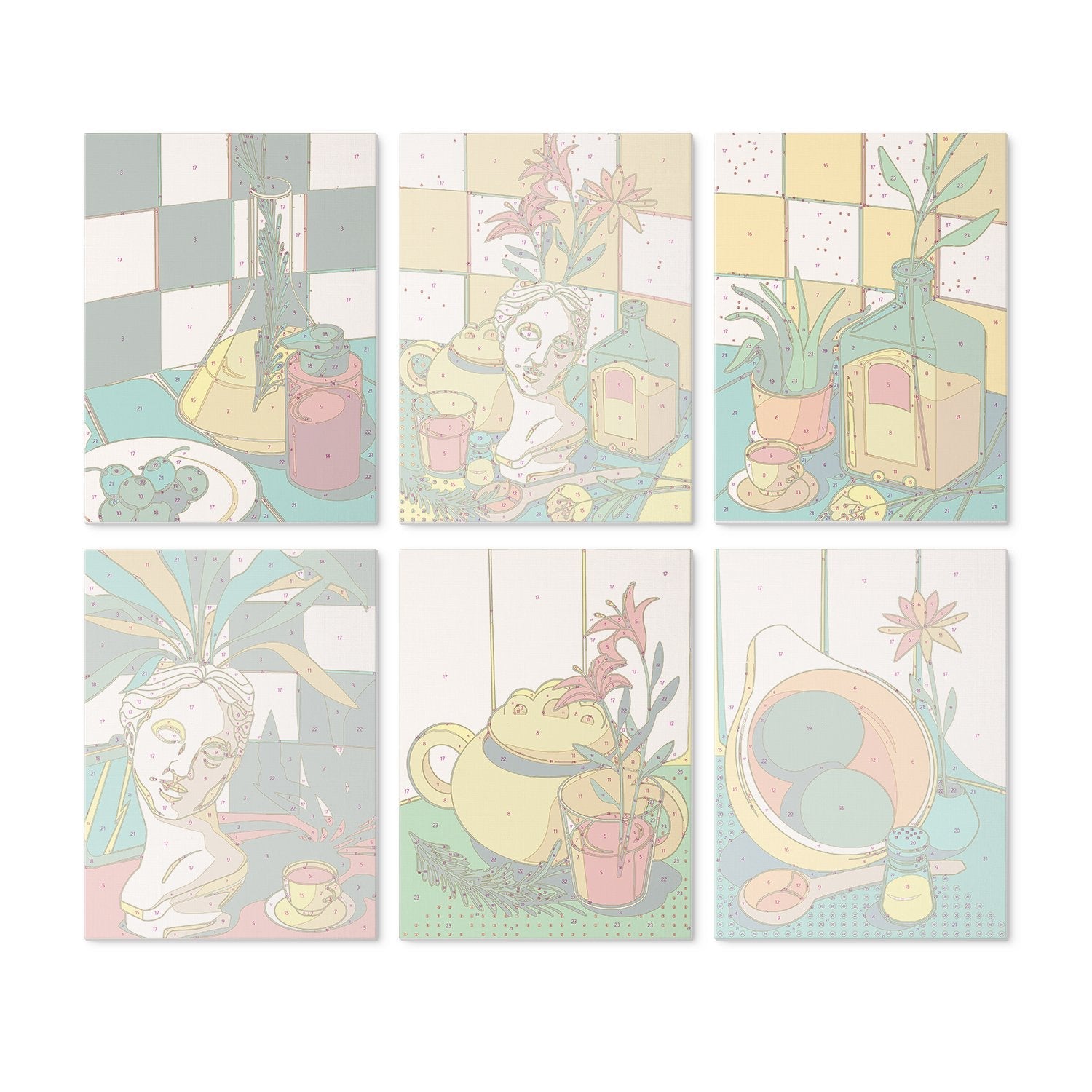 Sunlit Still Life – Set of 6 Mini Paintings - miicreative