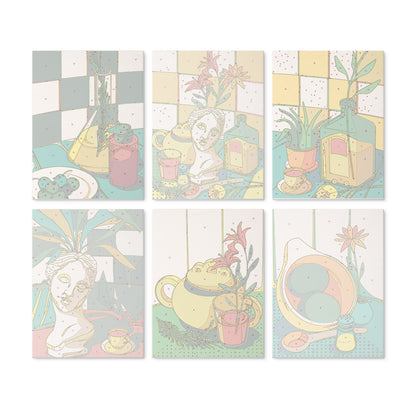 Sunlit Still Life – Set of 6 Mini Paintings - miicreative