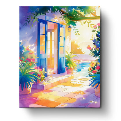 Sunlit Terrace Escape - Bohemian Vibes - miicreative