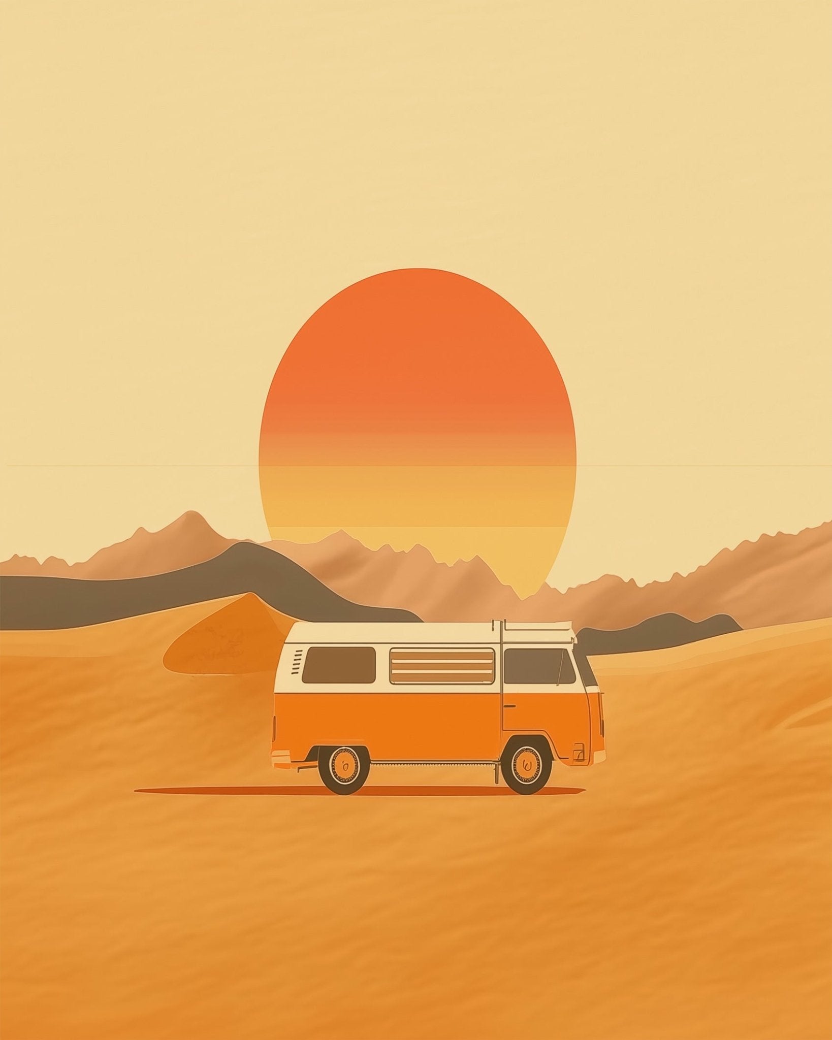 Sunset Adventure Van - Minimalistic - miicreative
