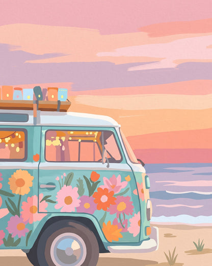 Sunset Floral Cruiser - Bohemian Vibes - miicreative