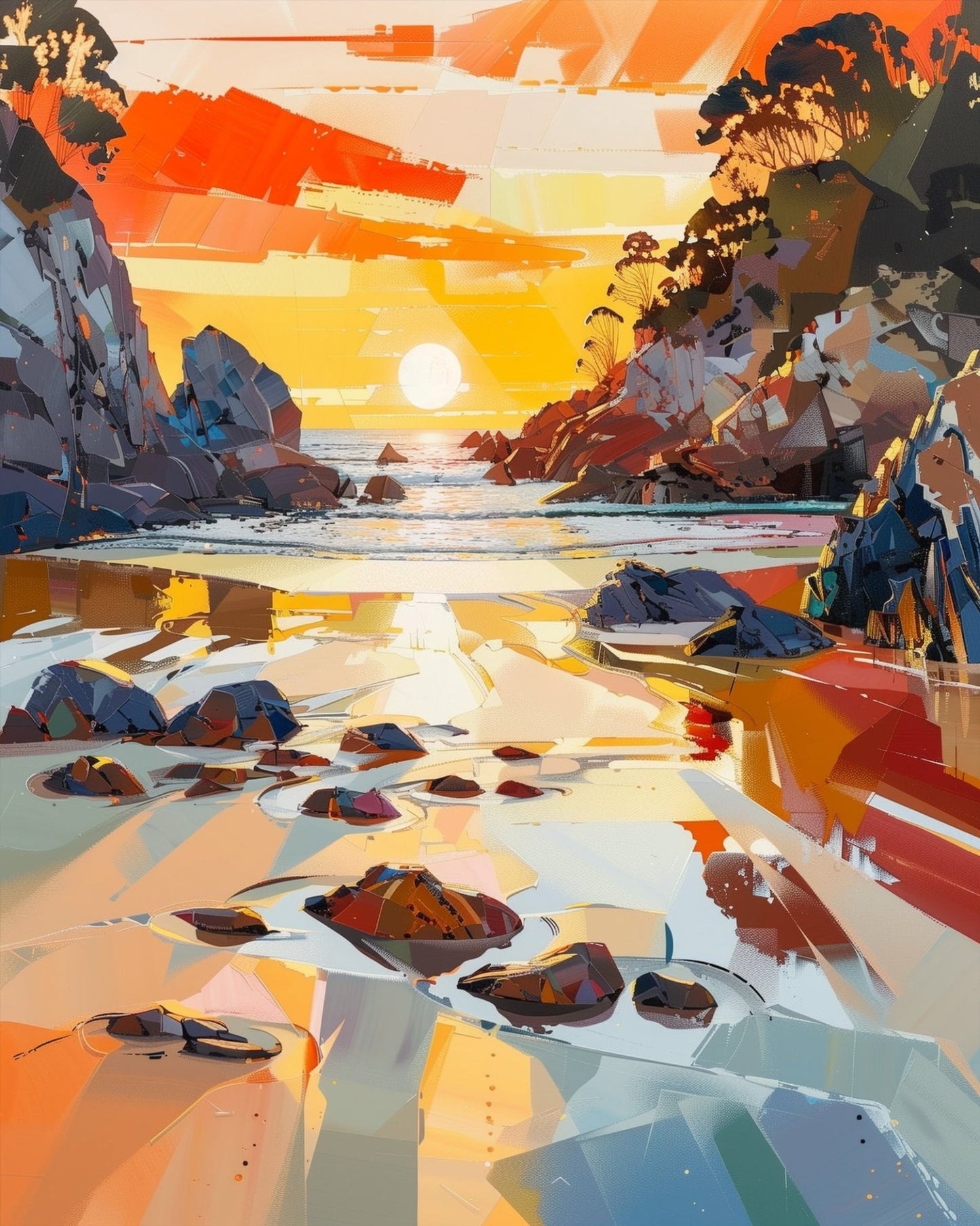 Sunset Serenity - Sea Landscape - miicreative