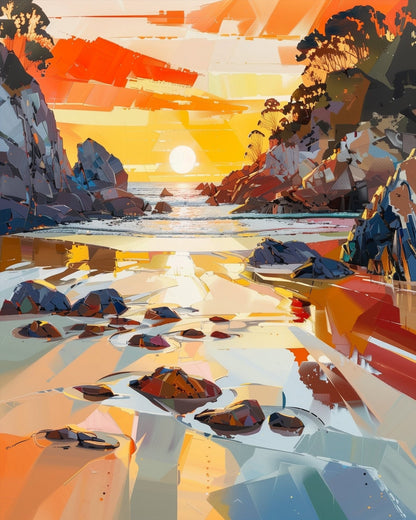 Sunset Serenity - Sea Landscape - miicreative