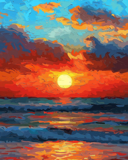 Sunset Serenity - Sea Landscape - miicreative