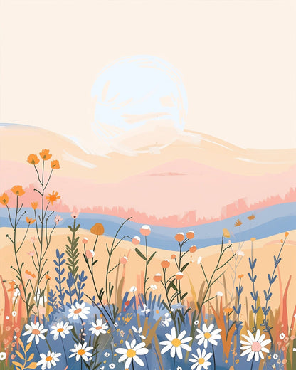 Sunset Wildflowers - Bohemian Vibes - miicreative