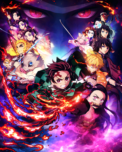 Tanjiro and Nezuko Epic Battle - Anime - miicreative