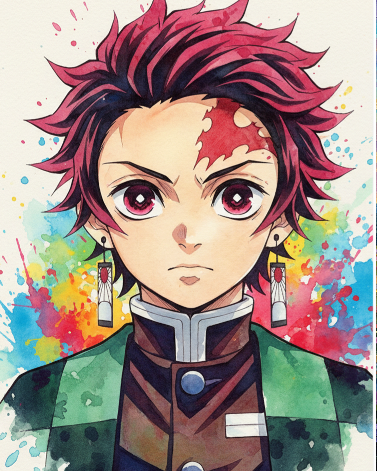 Tanjiro Intense Focus - Anime - miicreative