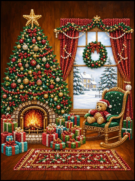 Teddy’s Christmas Eve - Pearl Painting - miicreative