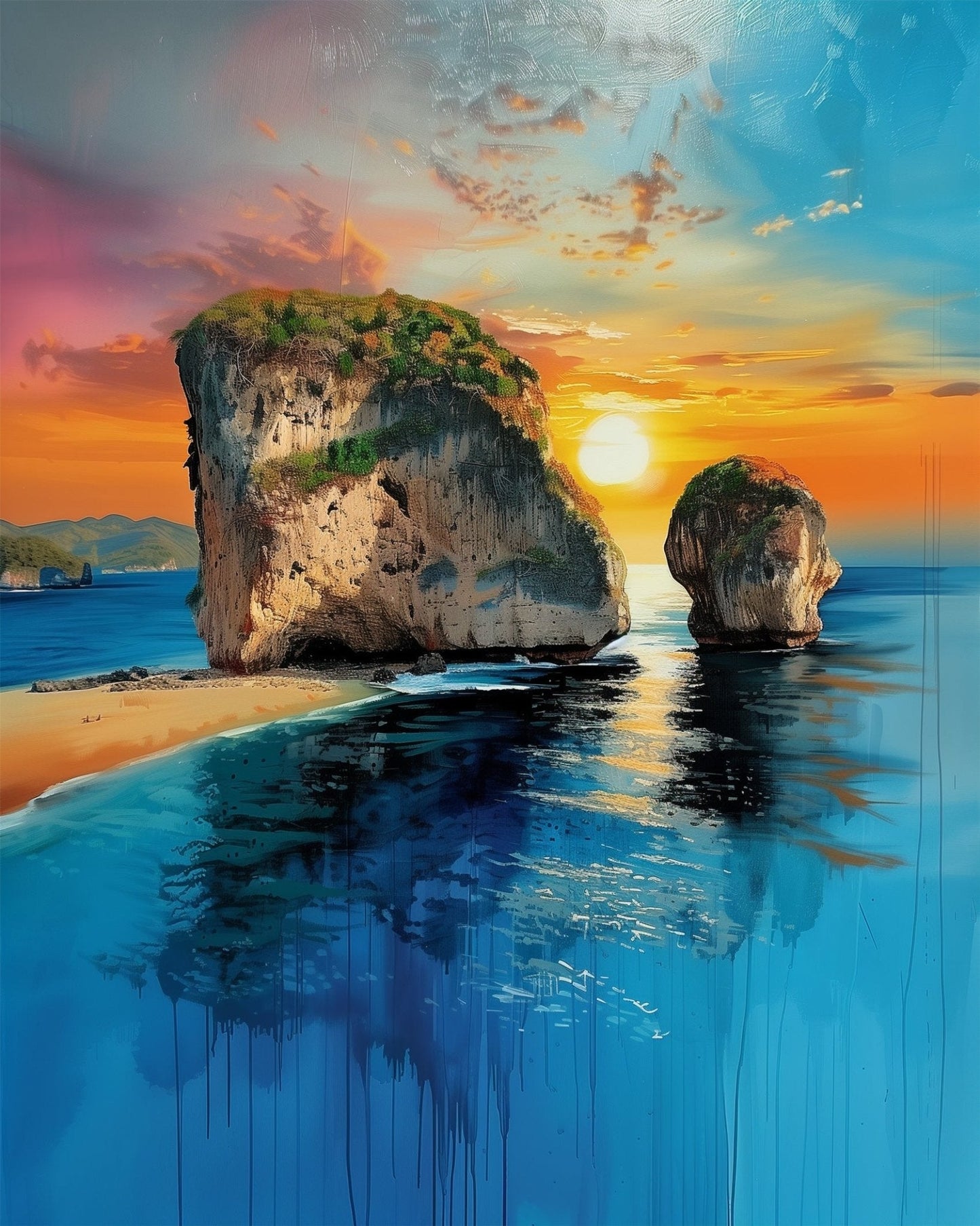 Thailand Sunset - miicreative - Paint by Numbers Fixed Kit - Pre-designed Kit