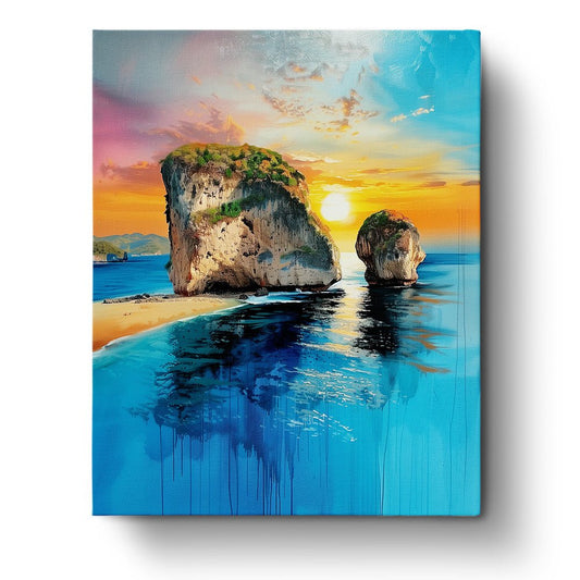 Thailand Sunset - miicreative - Paint by Numbers Fixed Kit - Pre-designed Kit