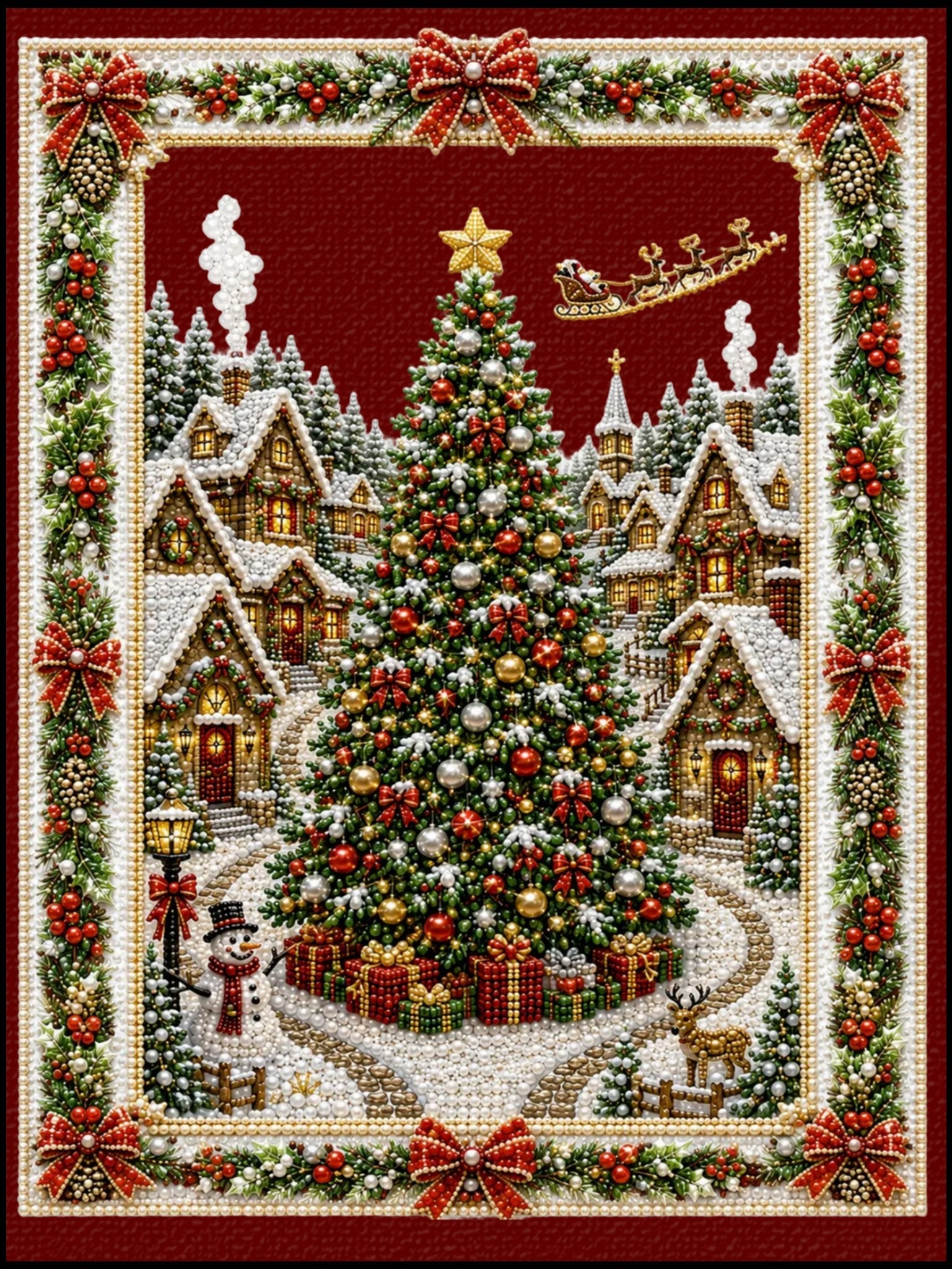 The Enchanted Christmas Village - Pearl Painting - miicreative