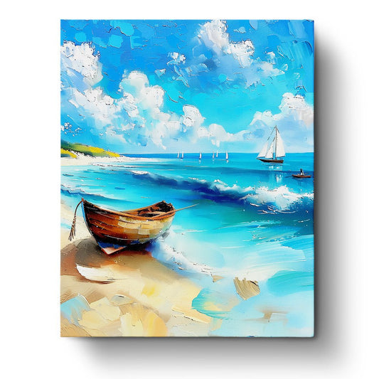 Tranquil Day at the Beach - miicreative - Paint by Numbers fixed  Kit