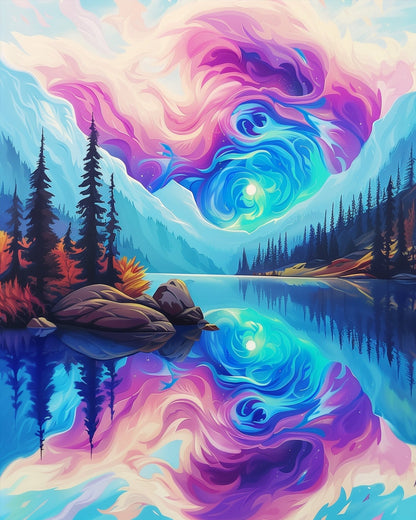 Tranquil Lake Reflection - Meditation - miicreative