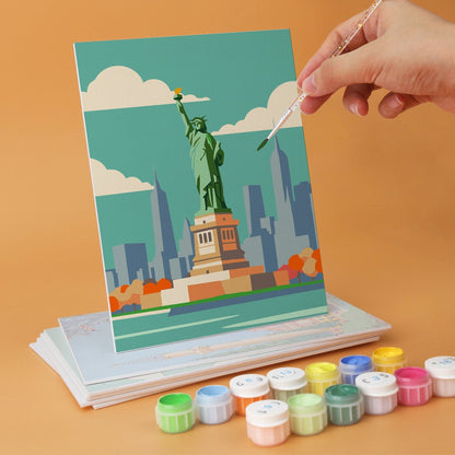 Travel Views – Set of 6 Mini Paintings - miicreative