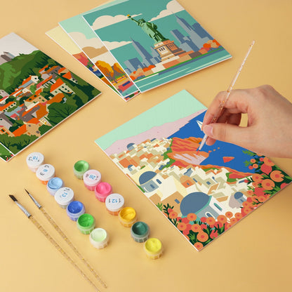 Travel Views – Set of 6 Mini Paintings - miicreative