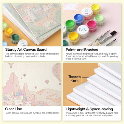 Travel Views – Set of 6 Mini Paintings - miicreative
