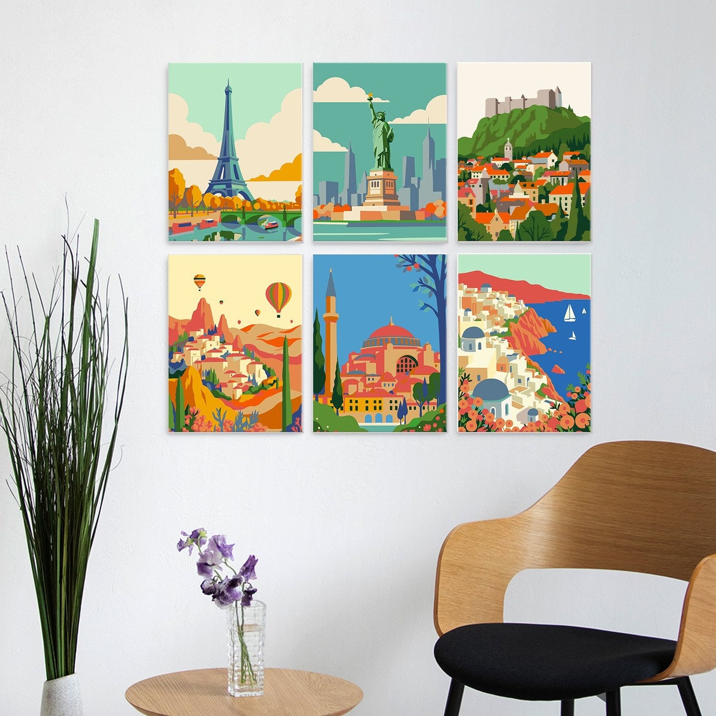 Travel Views – Set of 6 Mini Paintings - miicreative