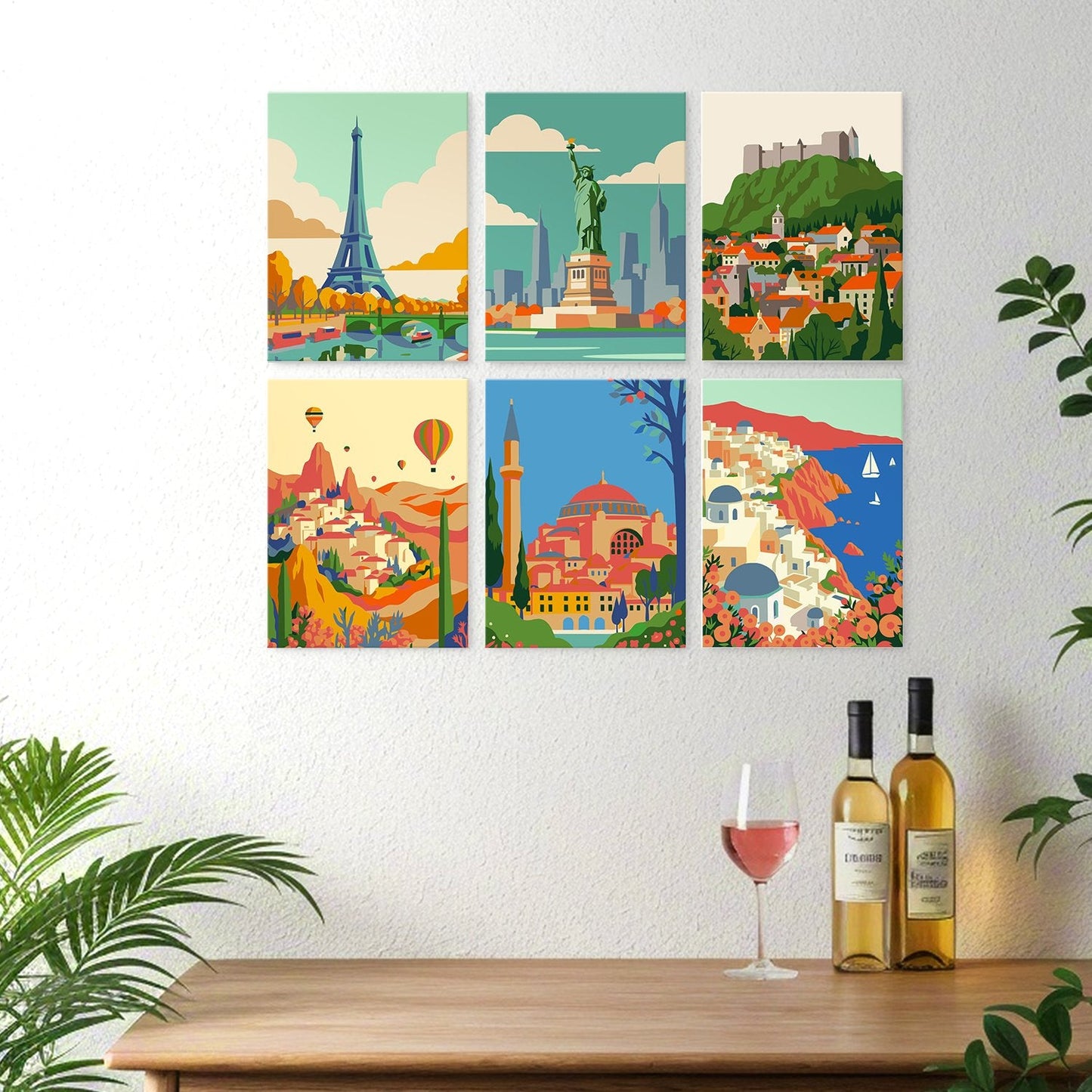 Travel Views – Set of 6 Mini Paintings - miicreative