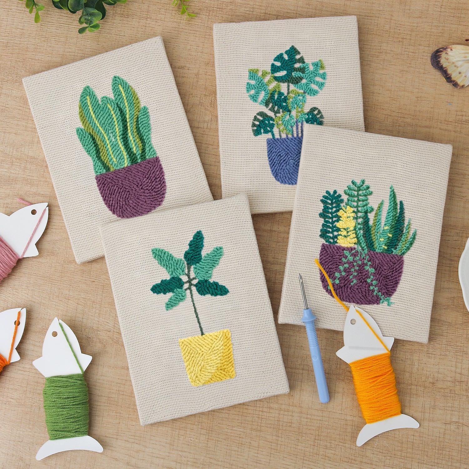 Trendy Foliage - Set of 4 - miicreative