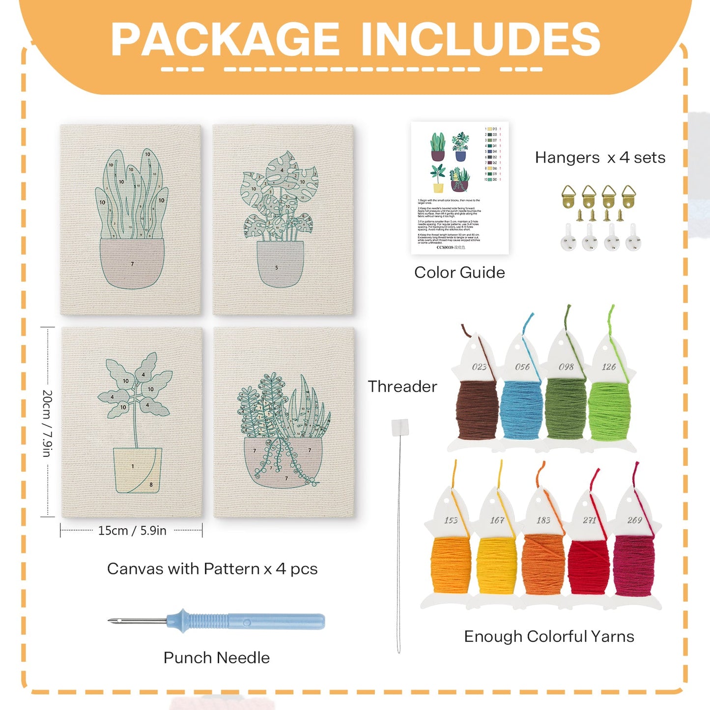 Trendy Foliage - Set of 4 - miicreative