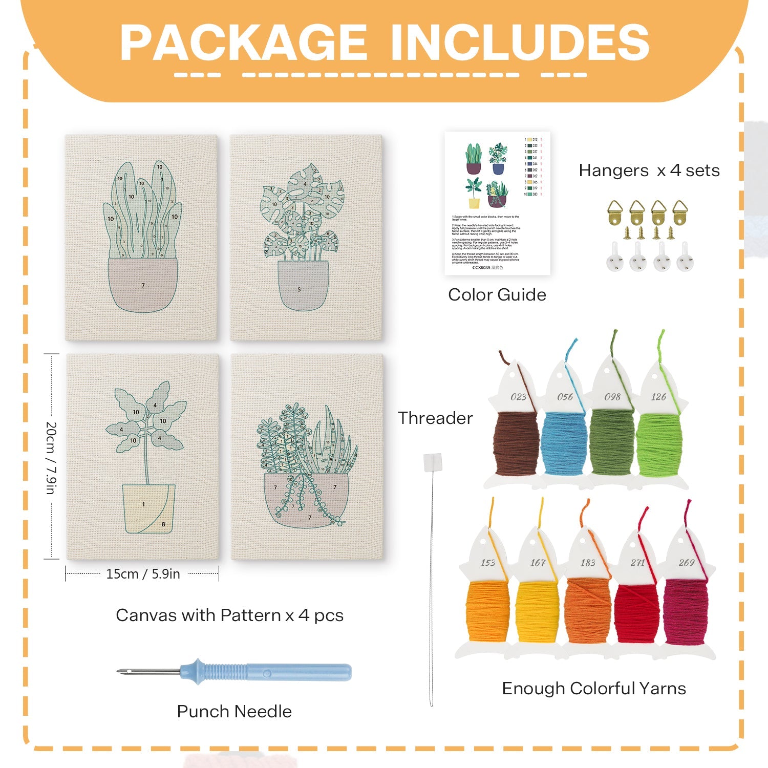 Trendy Foliage - Set of 4 - miicreative