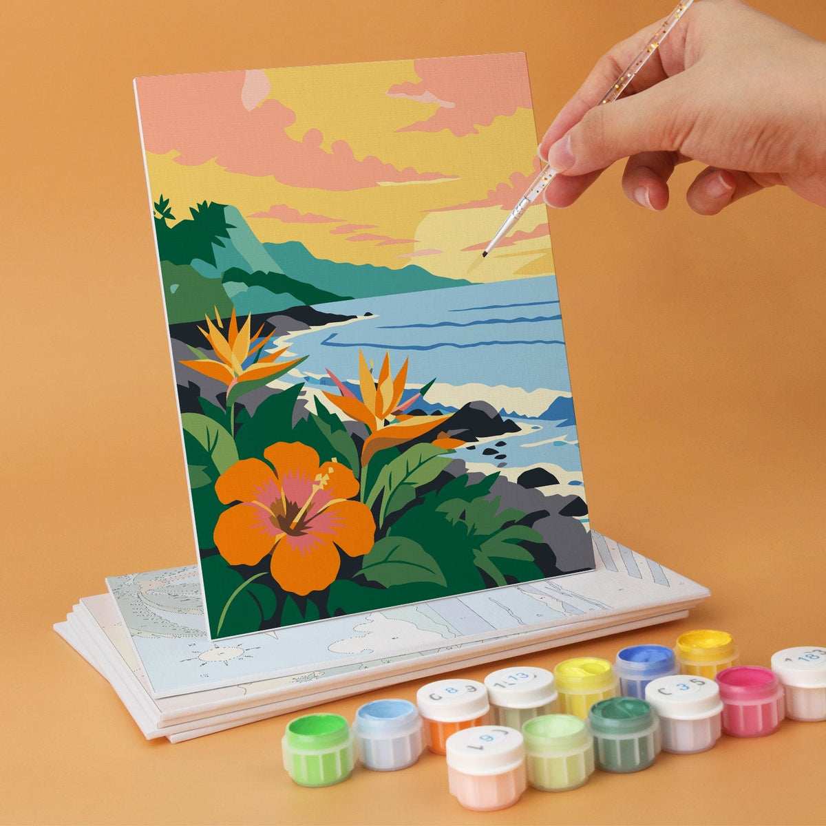 Tropical Shores – Set of 6 Mini Paintings - miicreative