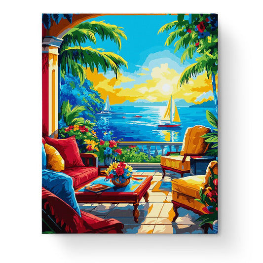 Tropical Sunset Serenity - Sea Landscape - miicreative