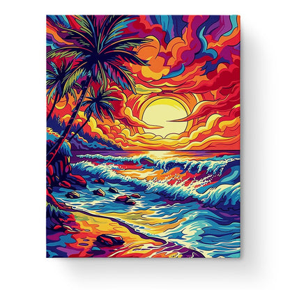 Tropical Sunset Serenity - Sea Landscape - miicreative