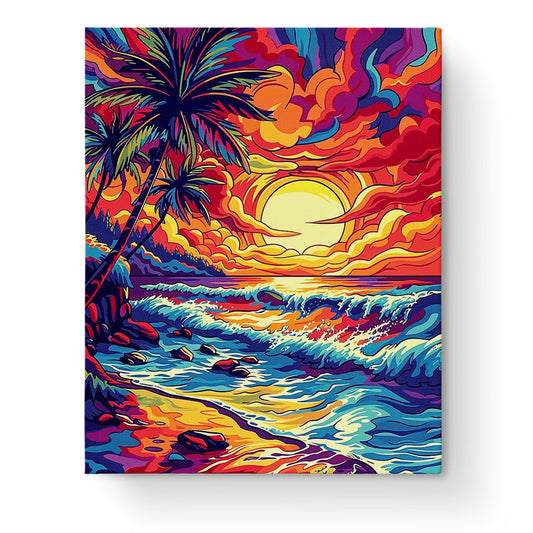 Tropical Sunset Serenity - Sea Landscape - miicreative