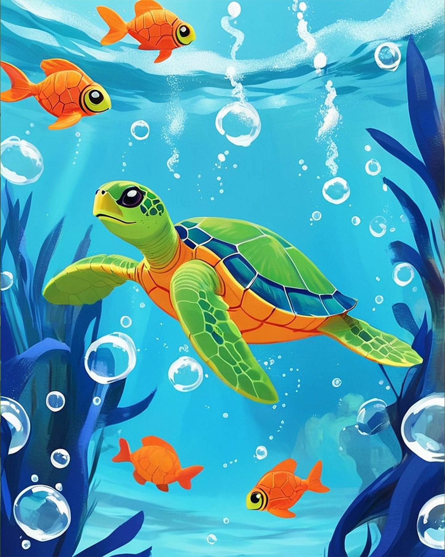 Underwater Turtle Adventure - Kids - miicreative