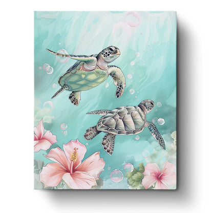 Underwater Turtle Paradise - miicreative - Paint by Numbers Fixed Kit - Pre-designed Kit
