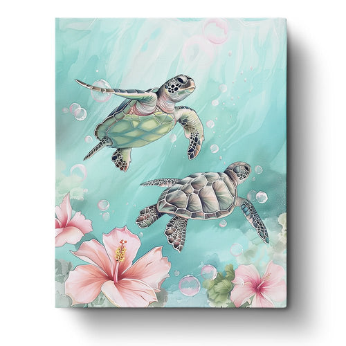 Underwater Turtle Paradise - miicreative - Paint by Numbers Fixed Kit - Pre-designed Kit