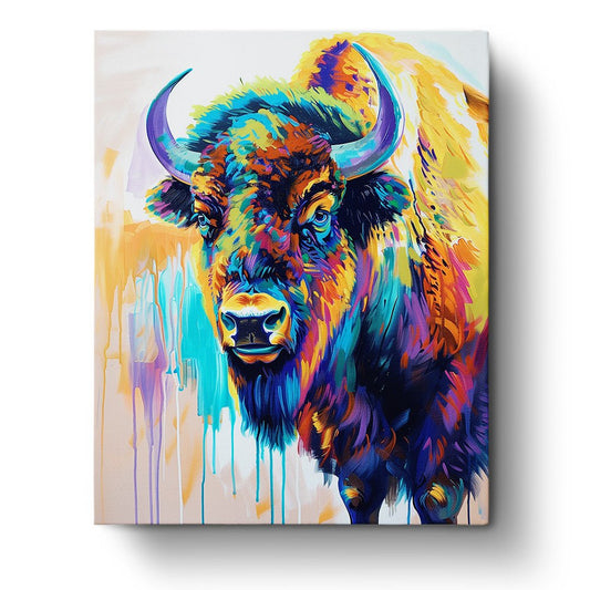 Vibrant Bison Portrait - USA - miicreative