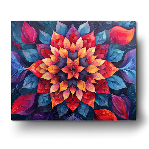 Vibrant Blossom Colorful Flower - miicreative - Paint by Numbers fixed Kit