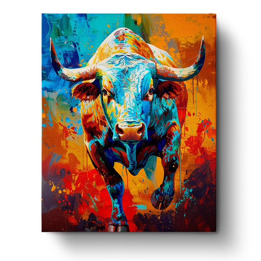 Vibrant Bull - Abstract Animals - miicreative