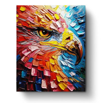 Vibrant Eagle in Flight - Abstract Animals - miicreative