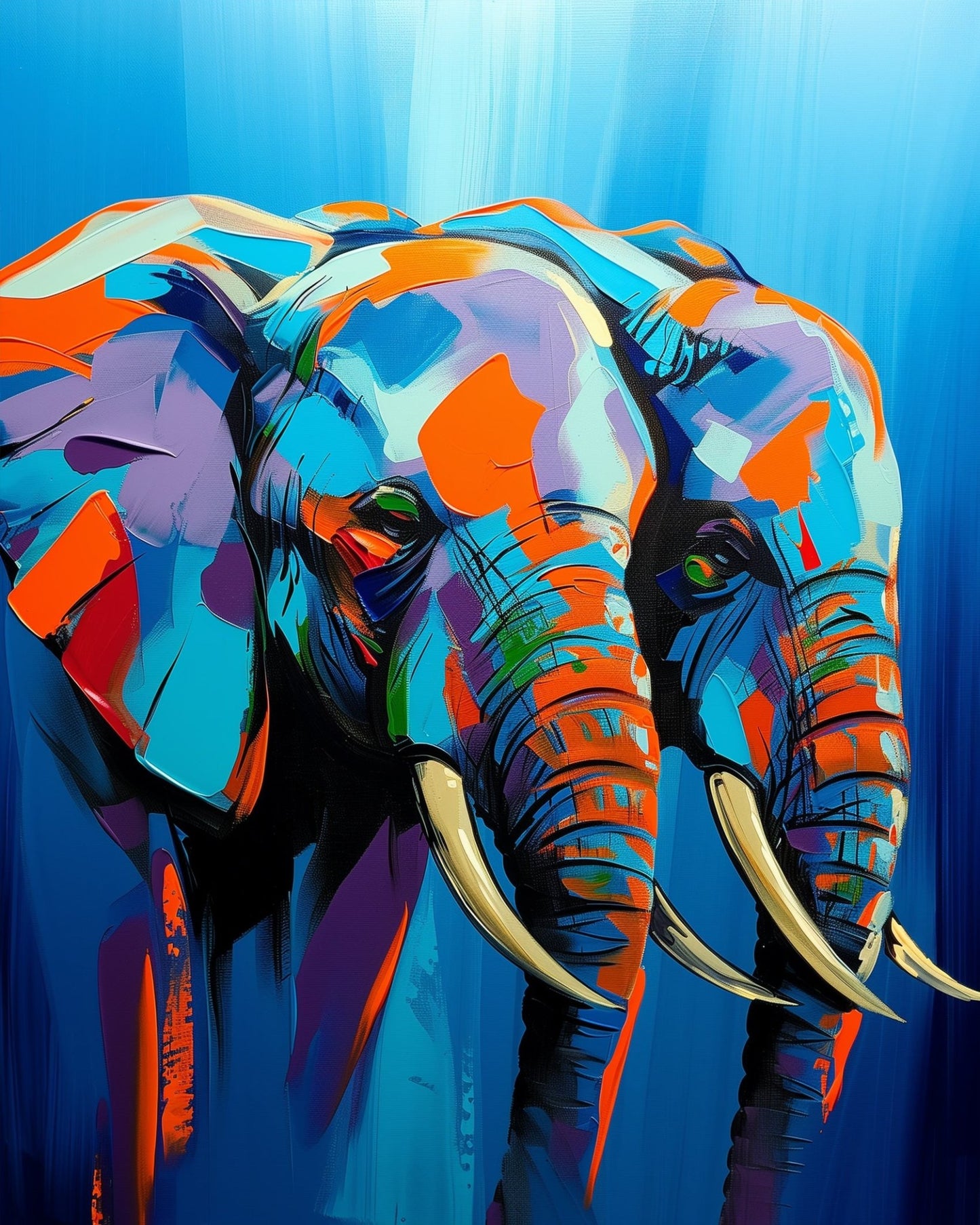 Vibrant Elephant - Abstract Animals - miicreative