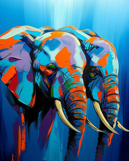 Vibrant Elephant - Abstract Animals - miicreative