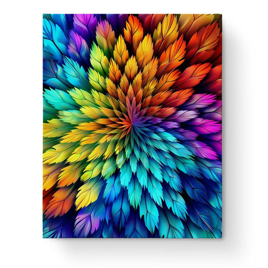 Vibrant Feathered Spiral - Mandalas - miicreative