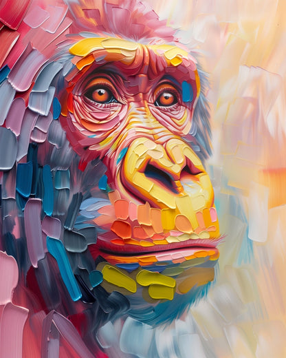 Vibrant Gorilla - Abstract Animals - miicreative