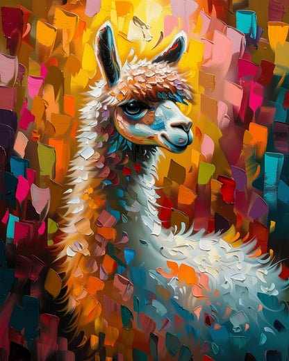 Vibrant Llama - Abstract Animals - miicreative