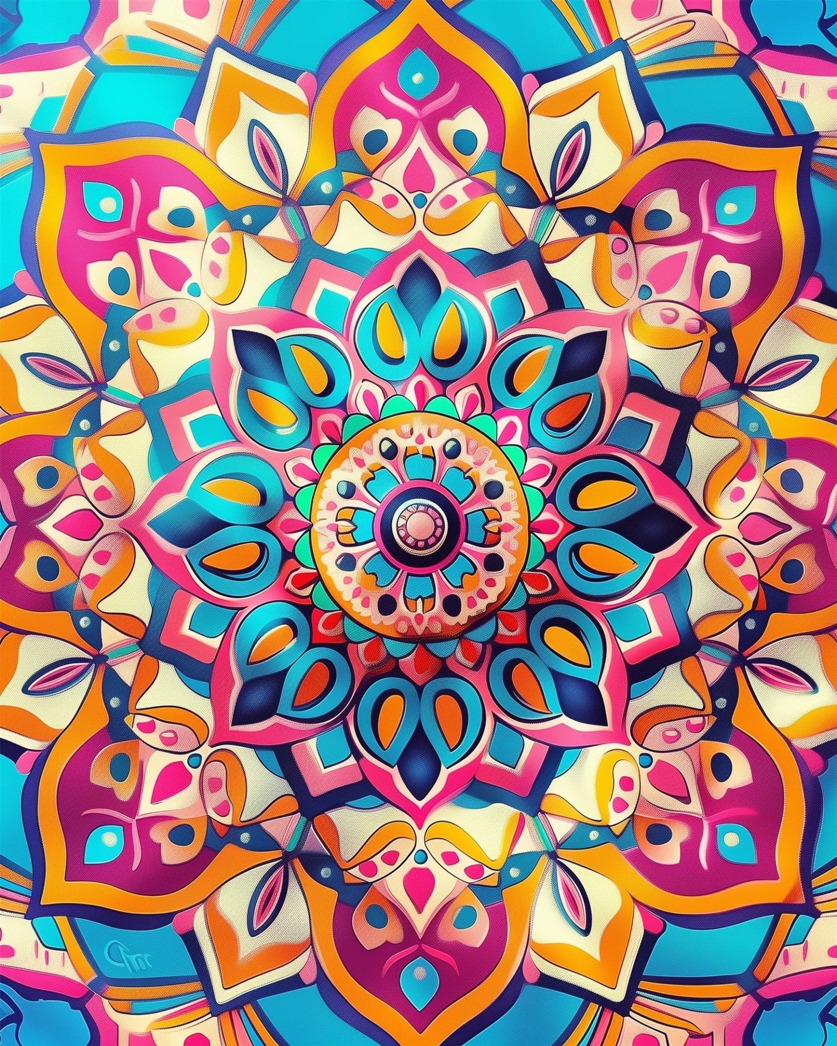 Vibrant Mandala Harmony - Meditation - miicreative