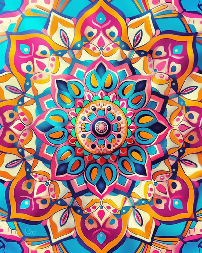 Vibrant Mandala Harmony - Meditation - miicreative