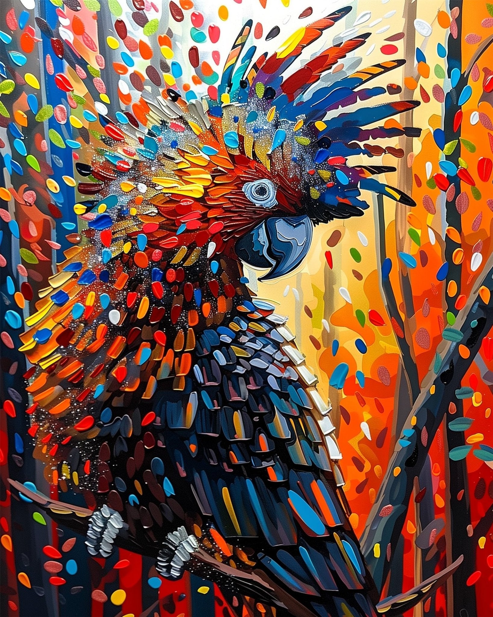 Vibrant Parrot - Abstract Animals - miicreative