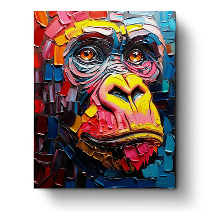 Vibrant Primate - Abstract Animals - miicreative
