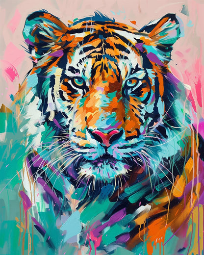 Vibrant Tiger - Abstract Animals - miicreative