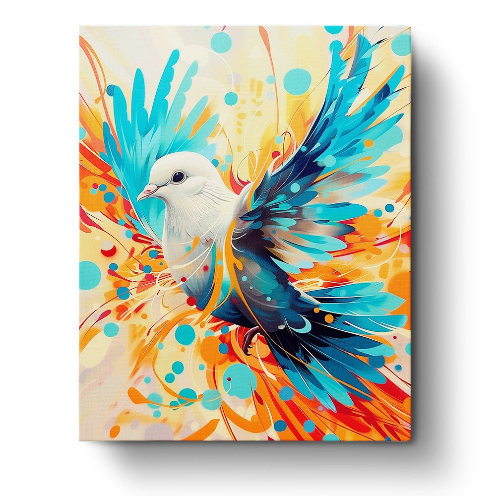 Vibrant Winged Dove - Abstract Animals - miicreative